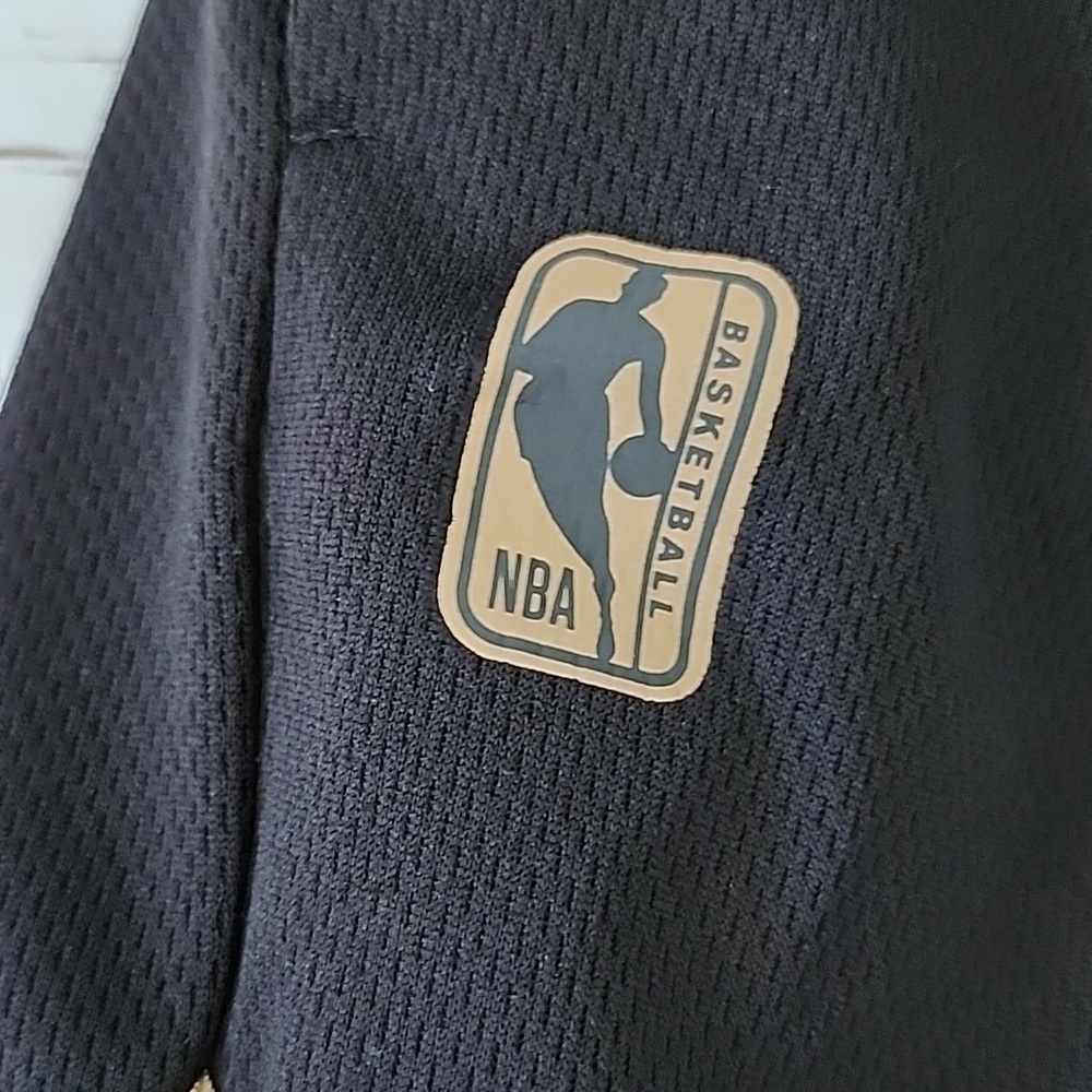 NBA black and gold basketball shorts with elastic tie waist - Picture 4 of 11